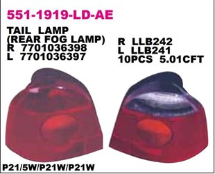 Stop Lambası Renault Twingo 93- Sağ-----551-1919r | Depo 5511919rldae