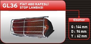 Stop Lambası Sağ Fıat 480-640 Telli Kafesli Saç | Güven Gl36r