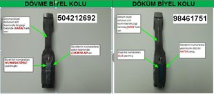 Piston Kolu Fiat-new Holland :trm 55-46 Piston Kolu 38mm Çift Delik Konik87606720 | Nh 87606720