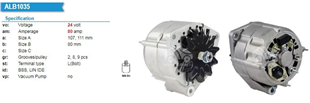 Alternatör 24v 80ah Mercedes Kamyon 3kanallı | Unıp Alt0102321