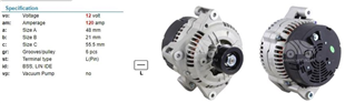 Alternatör 12V 120AH Volvo S70 S90 850 960 Renault Laguna I 2.0 16V | UNIPOINT ALT2067