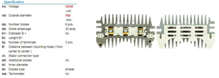 Diyot Tablası Tarak İnter(marin)delco Tip. Bmc Fatih Belde Otobüs Caterpiller REC120 | UNIPOINT REC120