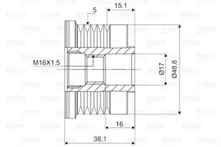 Alt.kasnağı 5kan Renault Trafic Laguna Doblo 234637 | Valeo 588038