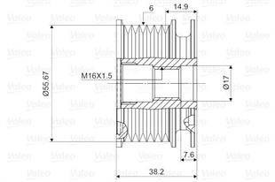 Alt.kasnağı 6kan Mercedes Sprinter 95-00 W202 95-00 W210 96-99 S210 96-99 W140 96-98 | Valeo 588044