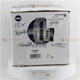 Alternatör 12V 70AH Honda Civic VTEC 2 1,4 1,6 Mıts.tip 03-06 Arası VTEC A5TA7091 ALT532 13893N ALT13893N 13893 | WAI 13893N