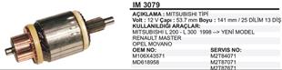 Marş Kollektörü 12v Mitsubishi L300 Hyundai H100 Ym 53.7x141x13 | Wutse Im3079