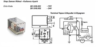 Zaman Rolesi 24v Ayarlı Stop | Elo 201018002