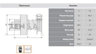 Marş Dişlisi 12diş Cat Cummins Delco Remy Zen0051 | Zen 0051