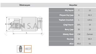 Marş Dişlisi 12diş Caterpillar İçi Geniş Zen0117 | Zen 0117