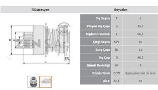 Marş Dişlisi 9diş Vw Opel  Zen0131 | Zen 0131