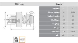 Marş Dişlisi 9diş Nissan Isuzu Datsun Zen0141 | Zen 0141