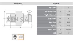 Marş Dişlisi 9diş Nissan Mıtsubıshı Pajero Zen0144 | Zen 0144