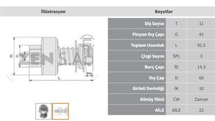 Marş Dişlisi 11diş Magirus Steyr 3 Kanal Zen0226 | Zen 0226