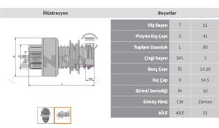 Marş Dişlisi 11diş Magirus Steyr 3 Kanal Zen0227 | Zen 0227