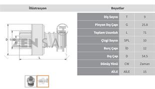 Marş Dişlisi 9diş Mercedes Binek Dizel Zen0228 | Zen 0228
