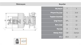 Marş Dişlisi 9diş Opel Ascona Kadett C Delco Remy  Zen0243 | Zen 0243