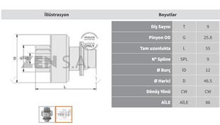 Marş Dişlisi 9diş R9 Benzinli Valeo Tip Zen0287 | Zen 0287