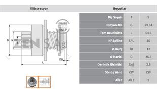 Marş Dişlisi 9diş Lombardini Bmw 7.23 7.30 Zen0300 | Zen 0300