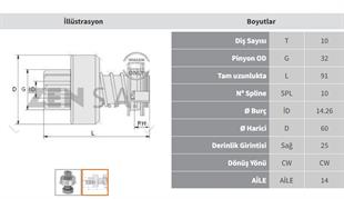 Marş Dişlisi 10diş Jonder Traktör Zen0304 | Zen 0304