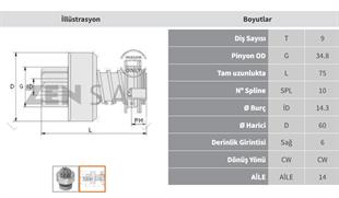 Marş Dişlisi 9diş 540 50nc Magirus 9 Zen0310 | Zen 0310