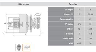 Marş Dişlisi 9diş Isuzu Zen0351 | Zen 0351