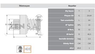 Marş Dişlisi 9diş Bmw İnce Freze Zen0361 | Zen 0361