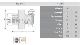 Marş Dişlisi 9diş Isuzu Forklift Zen0376 | Zen 0376