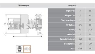 Marş Dişlisi 11diş Pancar Steyr Ort.frz. Zen0392 | Zen 0392