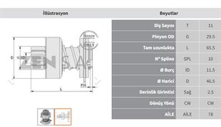 Marş Dişlisi 11diş Şahin Dizel Audi Dizel Zen0394 Audı Atma Motor | Zen 0394