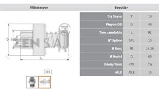 Marş Dişlisi 10diş İnter-yavuz Kamy. Zen0418 | Zen 0418