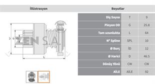 Marş Dişlisi 9diş Mercedes-vw Ym İnce F. Zen0420 | Zen 0420