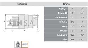 Marş Dişlisi 10diş Suzuki Toyota Mıtsubıshı Zen434 | Zen 0434