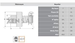 Marş Dişlisi 11diş Same Traktör Bosch Tip Zen0447 | Zen 0447
