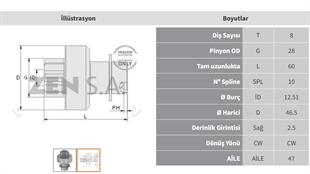 Marş Dişlisi 8diş Nissan Datsun Bluebırd Yanmar Zen0499 | Zen 0499