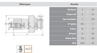 Marş Dişlisi 10diş Bedford 3.5 Ton Kalın Freze | Zen 0506