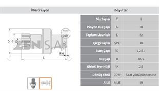 Marş Dişlisi 8diş Subaru Justy Mini Jumbo | Zen 0517