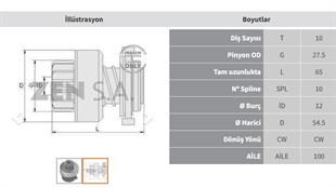 Marş Dişlisi 10diş Mercedes 190-200 Dizel | Zen 0572