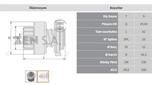 Marş Dişlisi 9diş Bmw Opel Jeep Chrysler Zen0573 | Zen 0573