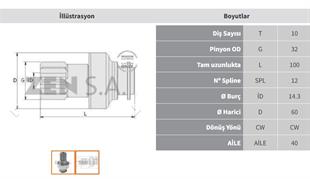 Marş Dişlisi 10diş Fatih Kamyon Zen0591 | Zen 0591