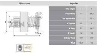 Marş Dişlisi 9diş 50 Nc Normal Freze Zen0601 | Zen 0601