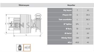Marş Dişlisi 10diş Cummins Samsung Esk755 Pg568 15625 Zen0625 Zen625 | Zen 0625