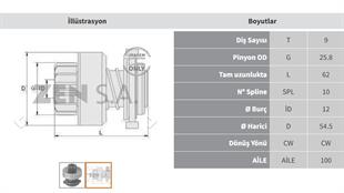 Marş Dişlisi 9diş Fiat Dizel Audi Volkswagen | Zen 0631