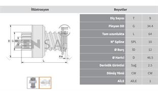 Marş Dişlisi 9diş Goldoni Pancar Motor Zen0638 | Zen 0638