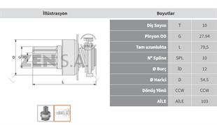 Marş Dişlisi 10diş Vw Şanzumanlı Fm 730 | Zen 0639