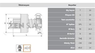 Marş Dişlisi 10diş Mf Ford Dodge Chrysler Zen0661 | Zen 0661