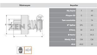Marş Dişlisi 10diş Nissan Dayhatsu Forklift | Zen 0677