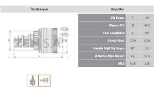 Marş Dişlisi 19diş Yamaha Kavasaki Jetski Zen0749 | Zen 0749