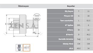 Marş Dişlisi 11diş Mercury Marin Düz Kıçtan Takma Les0249 Çukurova Forklift Ghevrolet Gmc Blazer Oldsmobile Mev V8 Chevrolet Bl | Zen 0756
