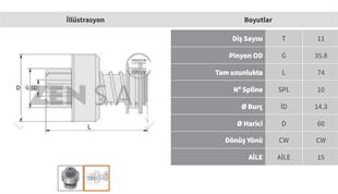 Marş Dişlisi 11diş Magırus Ym Zen0764 | Zen 0764