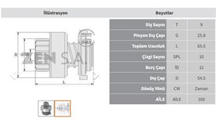 Marş Dişlisi 9diş Mercedes 100 120 140 160 | Zen 0796